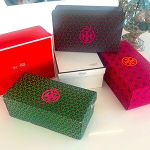 Luxury Brand Box lot - Coach-Tori Burch- tissue paper - Tori Dust canvas pouch